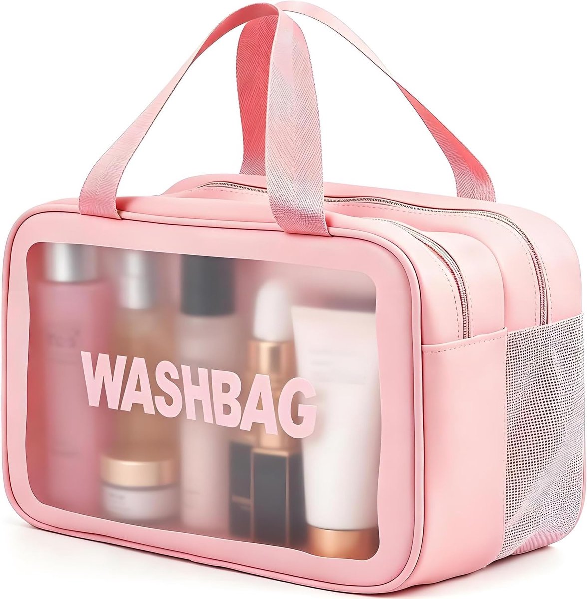 Waterproof Toiletry Bag with Dry and Wet Separation, Large Capacity, Portable Toiletry Bag for Women and Men, Travel - ShopVlot