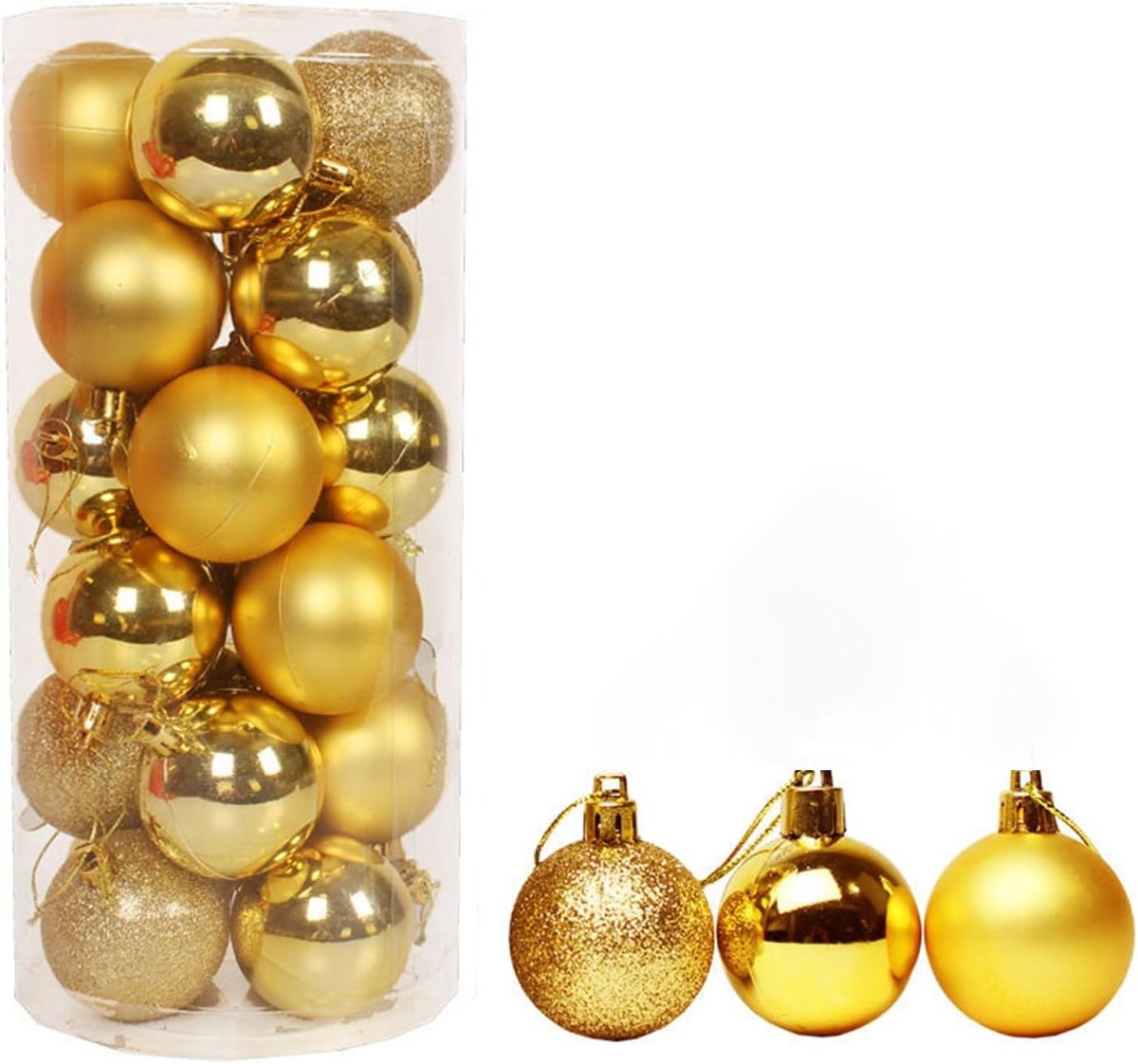 Kerstballen - Goud - 4 cm - Kunststof - Voor Kerstdecoratie