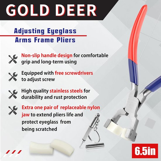 Customize Eyeglass Arms Frame Pliers Glasses Leg Pliers Eyeglasses Repair Pliers Bracelet Bending Pliers Jewelry - ShopVlot — afbeelding 5