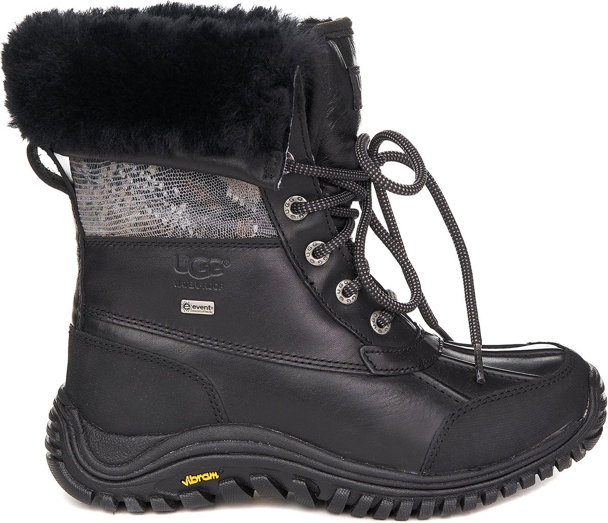 Ugg Adirondack Ii snowboots Snake echt leer bont gevoerd 37 Zwart