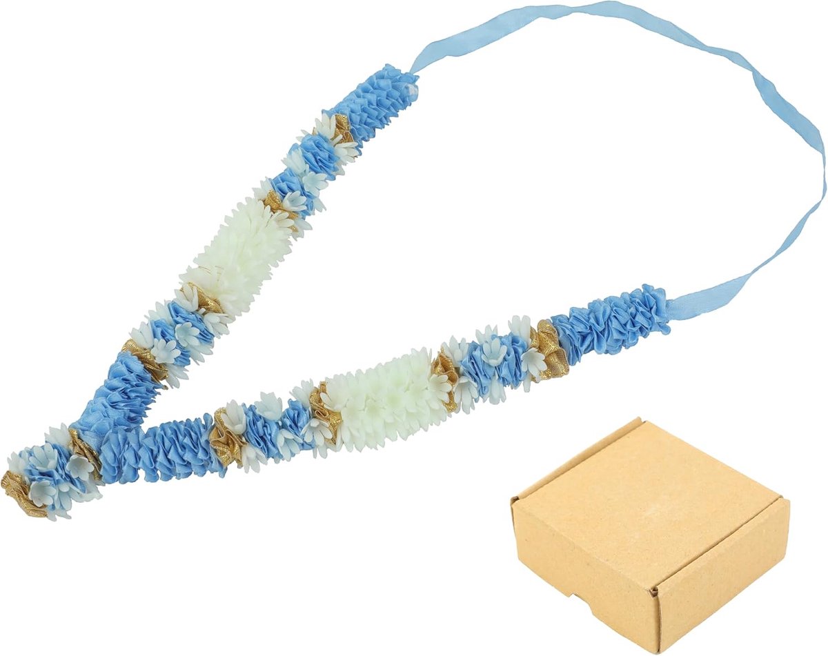 Artificial Rose Flowers Mala Ribbon Garland Hair Idol-Mala for God Statues Accessories Pooja Sringar Article Ornament - ShopVlot