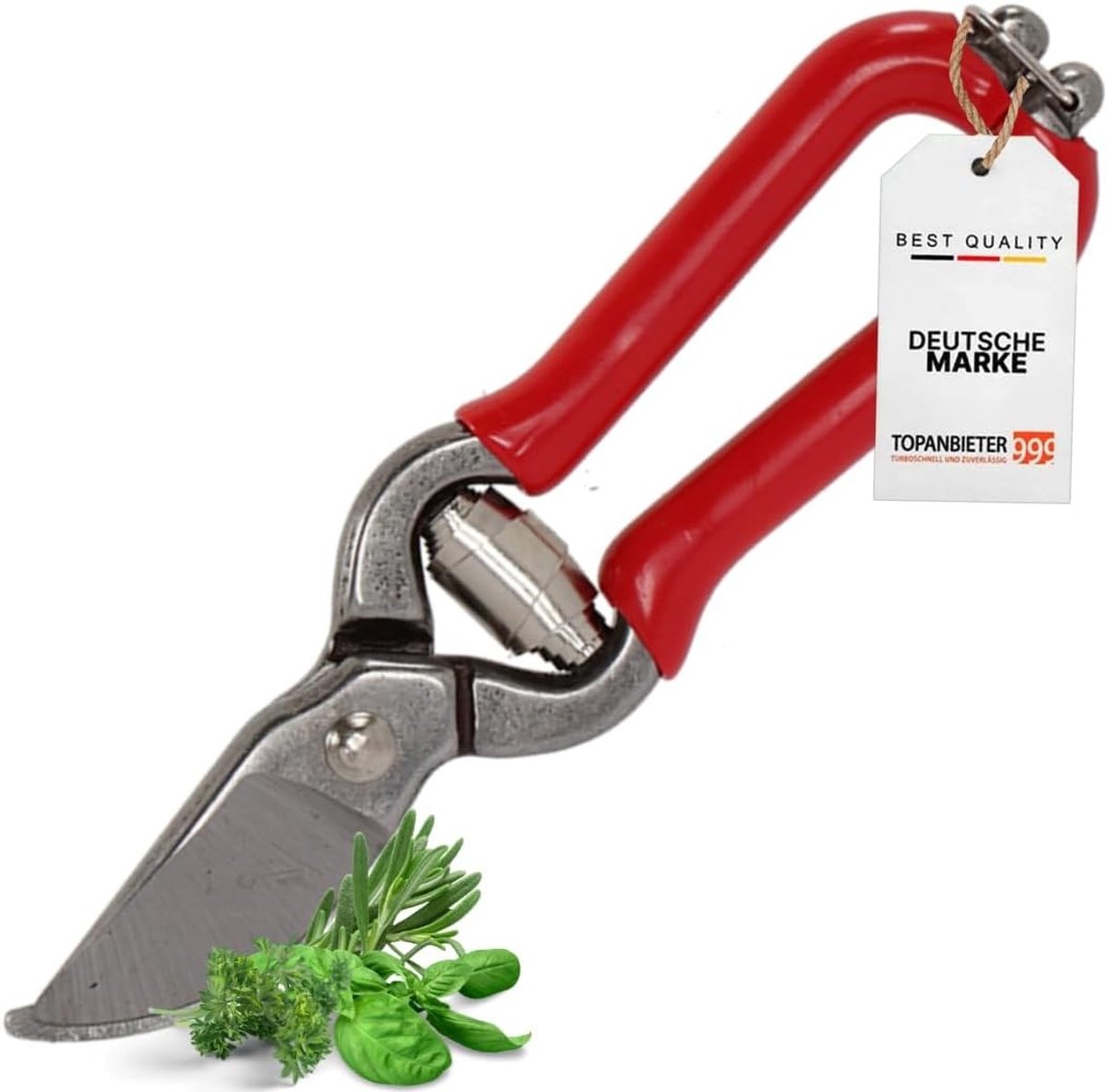 Knipschaar tuin - Rood - 14 cm - Ergonomische compacte handtuinschaar - Voor kleine handen en nauwkeurig snijden