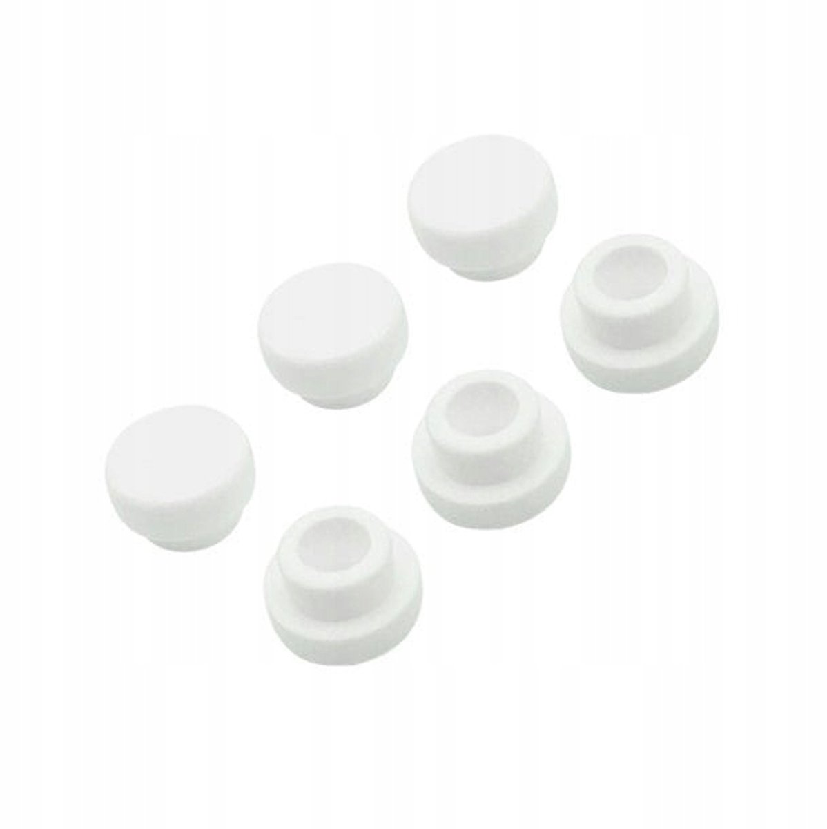 Set van 6 WC-bril stoppers, universeel, wit