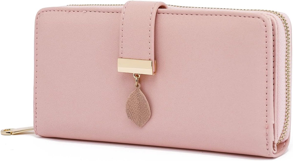 TAN.TOMI Women's wallet made of smooth and soft synthetic leather, women's purse with capacity and many compartments - ShopVlot