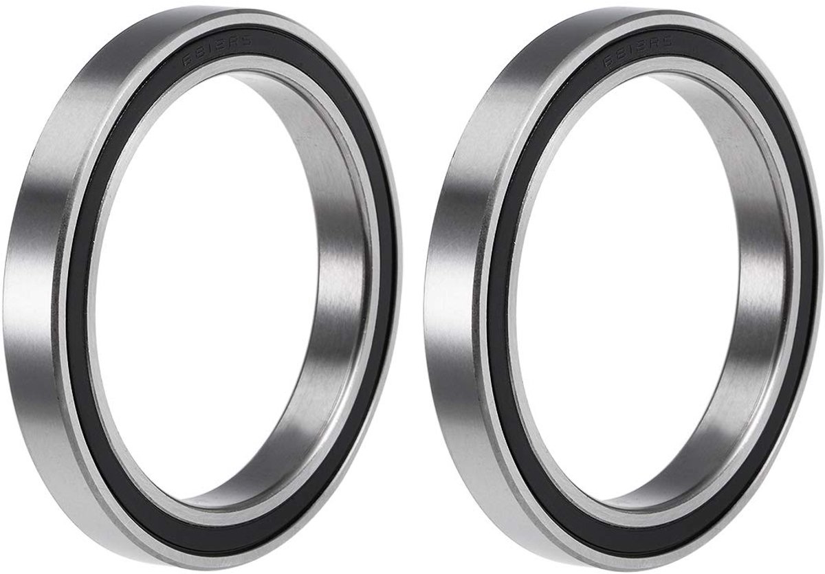 sourcing map 2pcs Double Sealed Ball Bearing Set Bearing 6812-2RS Z2 60mm x 78mm x 10mm Chrome Steel Ball Bearing - ShopVlot
