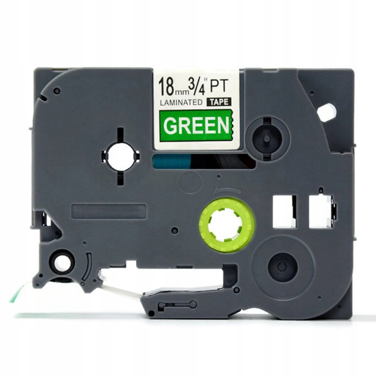 Brother TZe-745 Laminaattape 18mm Groen/Wit