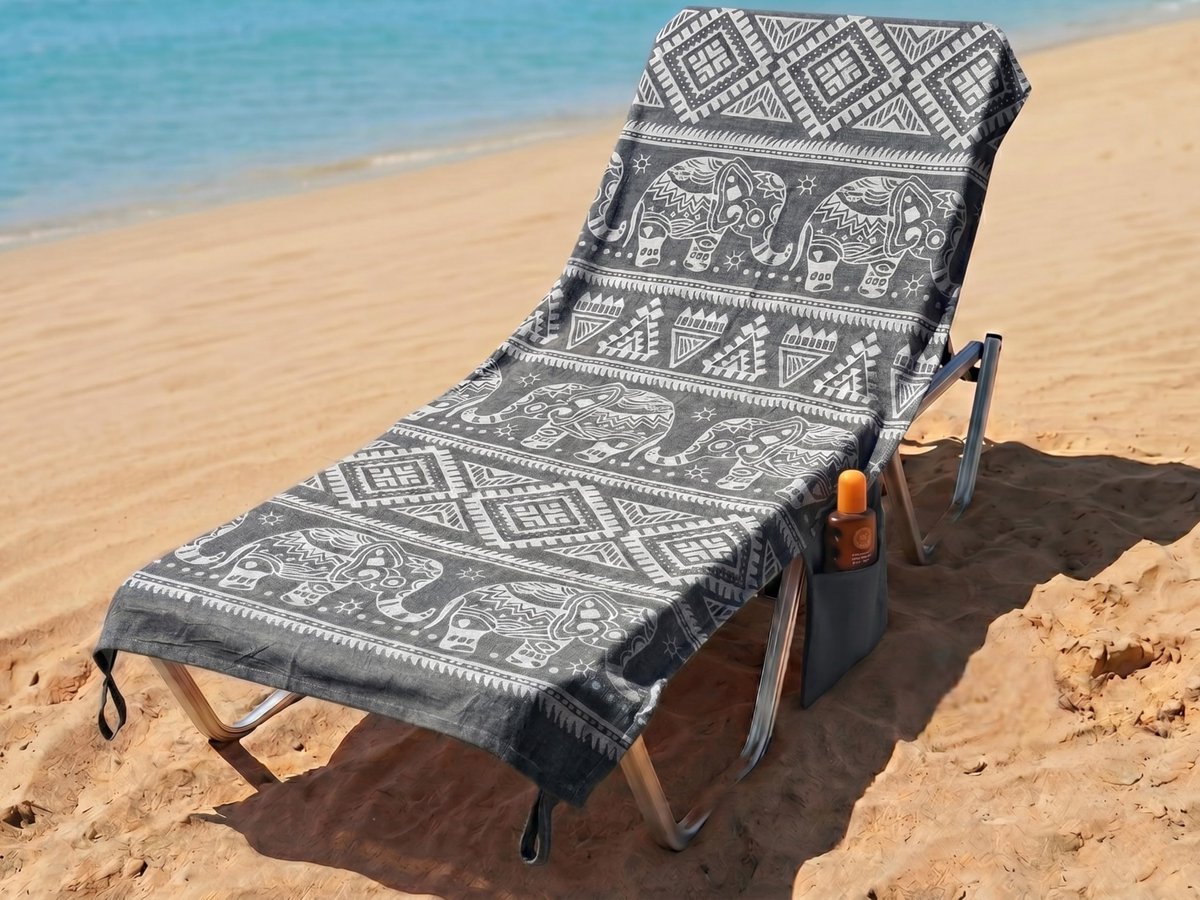 o-day Strandlaken met hoeken en zakken, 70 x 180 cm, strandlaken van fouta-katoen, 100% voor kinderbed en strand - ShopVlot