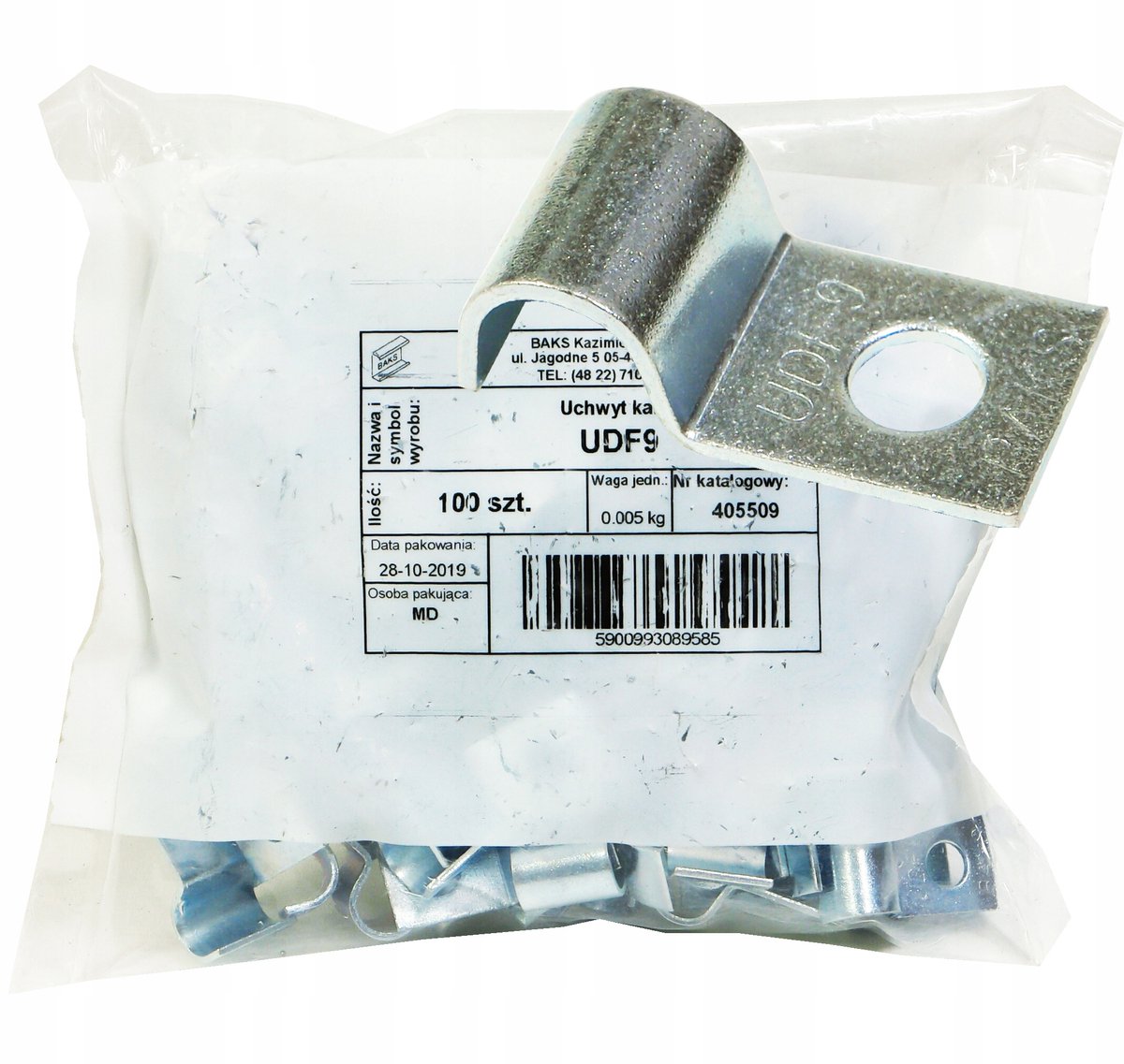 100x Kabelklem UDF 9mm - Gegalvaniseerd Staal