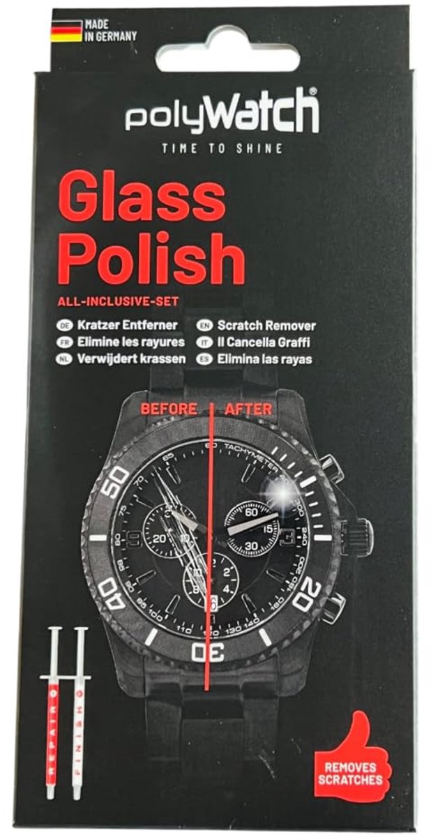 polyWatch - Glass Polish - watch glass polish for glass / also for mobile phone display - Made in Germany 32341 - ShopVlot