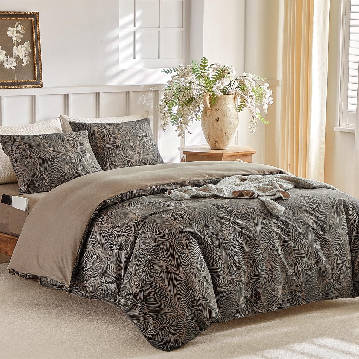 Beddengoedset tweepersoonsbed 240 x 220 cm - microvezel dekbedovertrek - inclusief kussenslopen - comfortabel slapen - ShopVlot