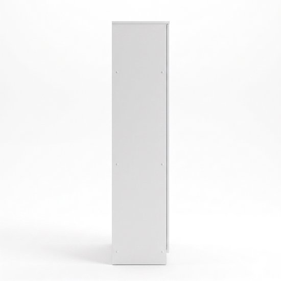 Zijaanzicht van een witte kast.