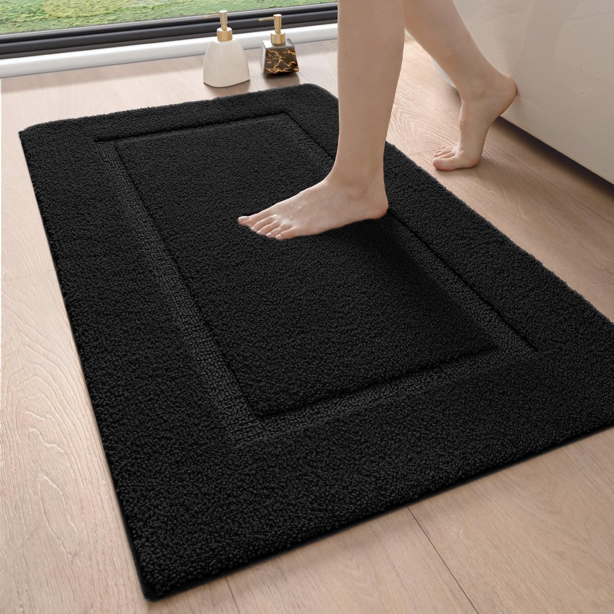Badmat 60 x 90 cm - absorberend microvezel - antislip - perfect voor douche of badkuip - ShopVlot