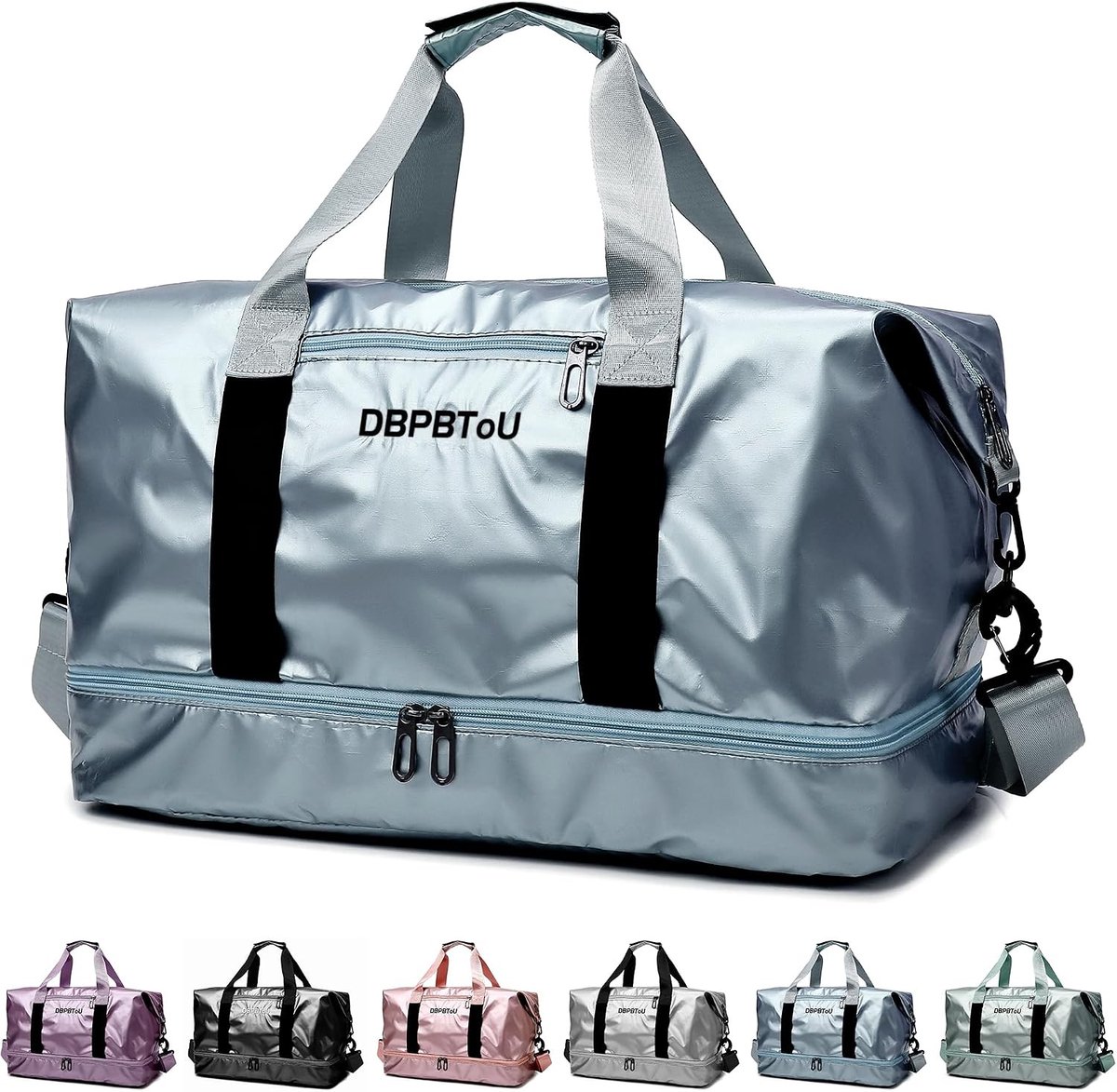 Sporttas - Blauw - 36 L - Waterdichte Sporttas met Schoenenvak - Voor Dames