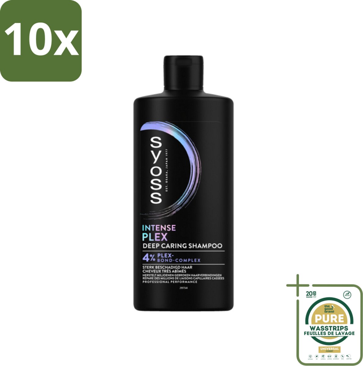10 x SYOSS - Plex - Shampoo - Langdurige Styling - 440ml - Grootverpakking - Beschadigd Haar Herstellen - Haar Herstel Shampoo - Haar Versterken - Haar Bescherming - Haar Herstel