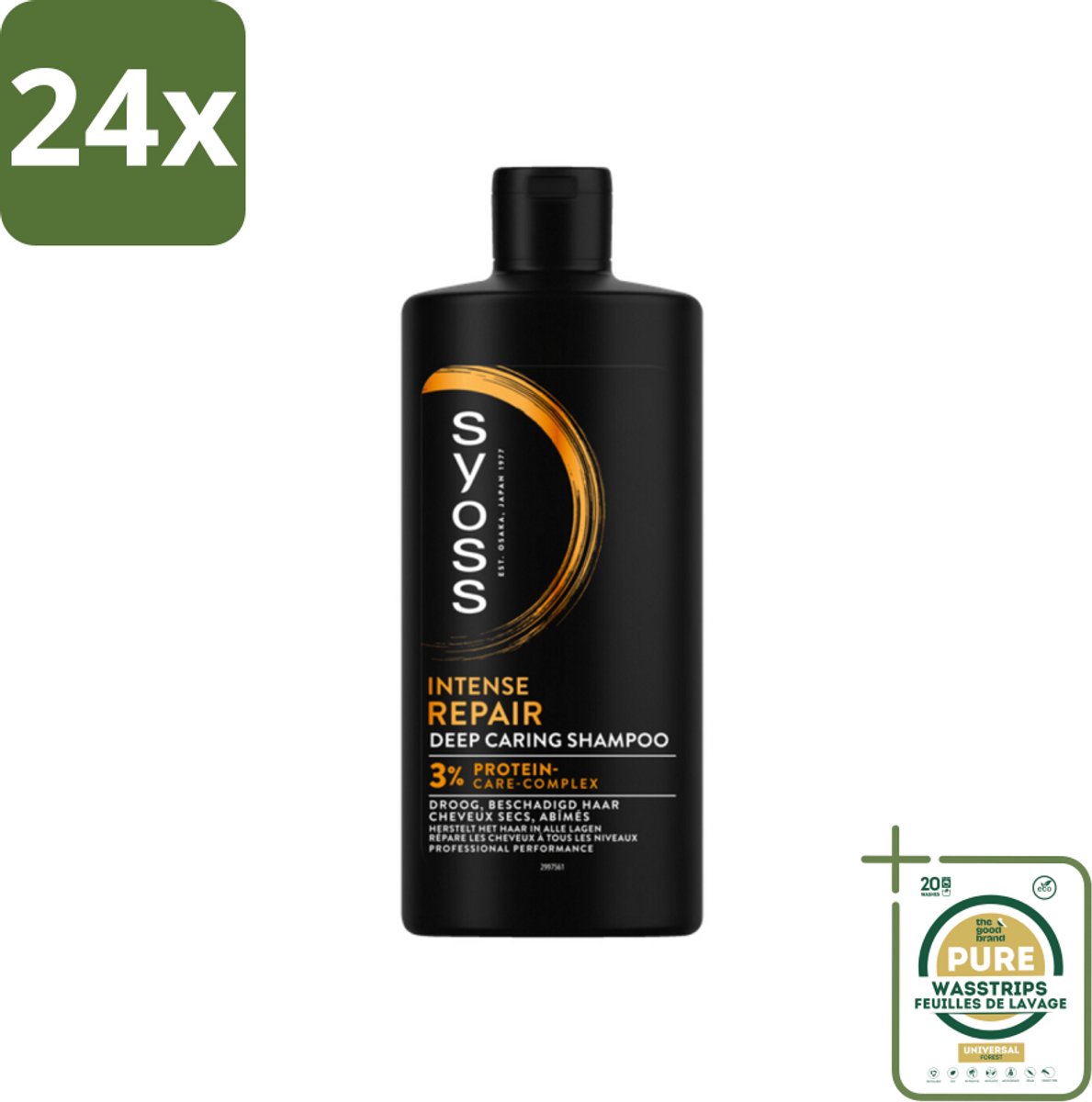 SYOSS - Repair 440 ml - Shampoo - Herstellende Formule - 440ml - Voordeelverpakking - 24 stuks - Droog haar - Haarversterking