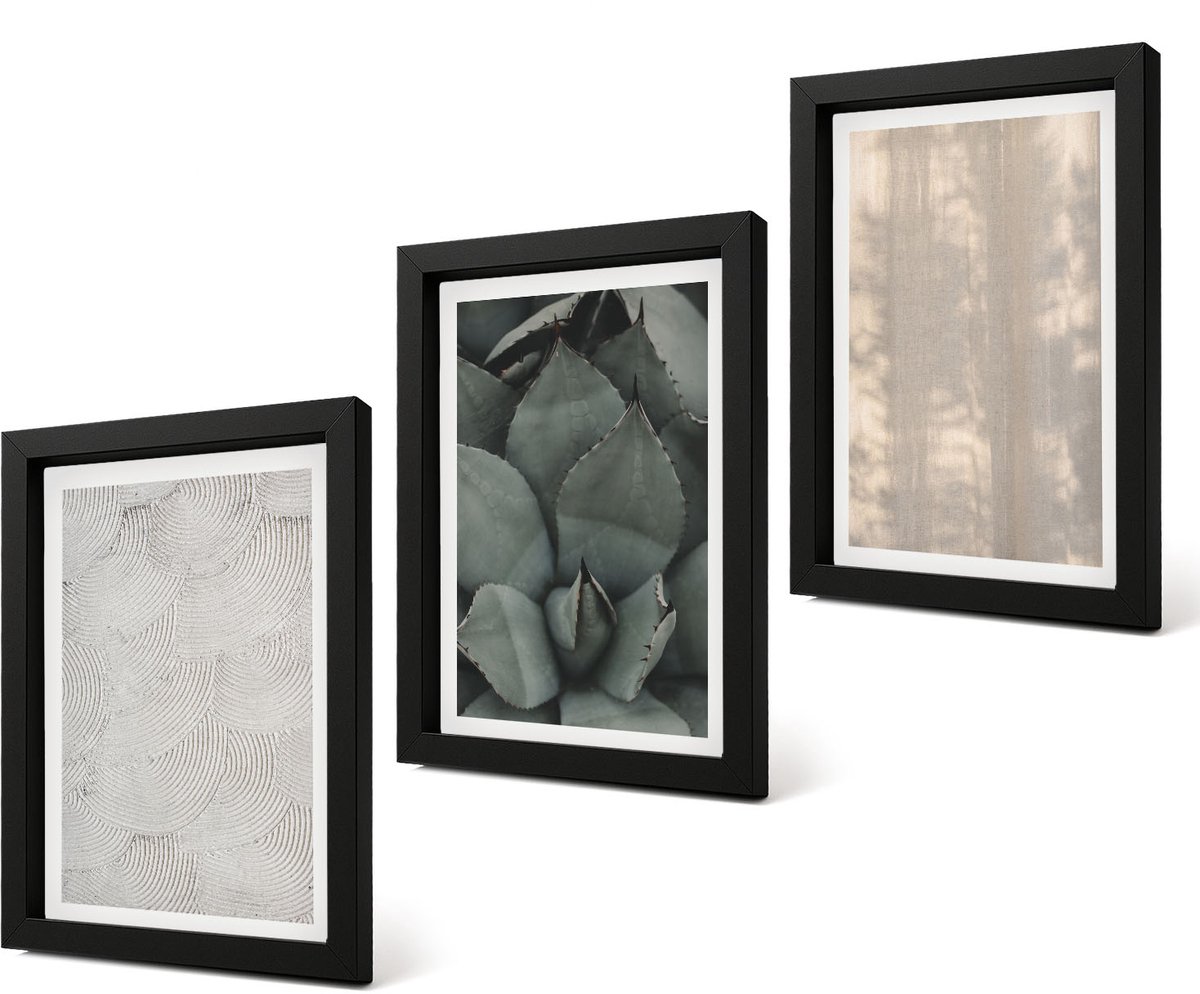 Coloray 4-Delige Schilderij Set - Zomerse texturen van dichtbij in een tropisch klimaat - 20 x 30 cm - Wanddecoratie - Woonkamer Decoratie