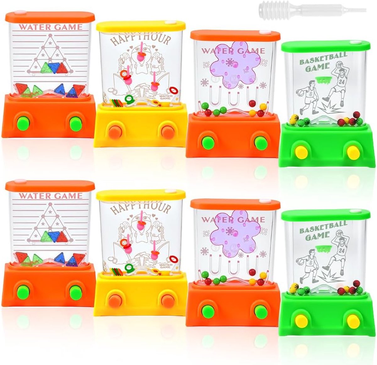 8-teiliges Wasser Flipper Kinder Mini Wasserspiel Retro Mitgebsel - ShopVlot