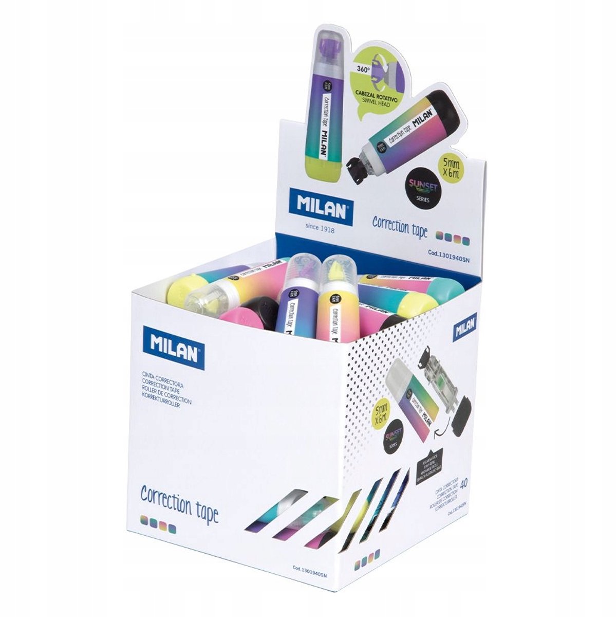 Milan Sunset Mini Tape Corrector 6m - 40 Stuks
