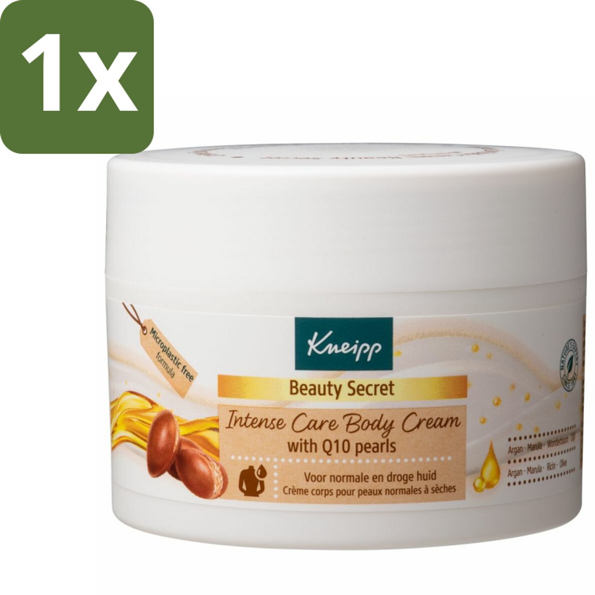 1 x Kneipp - Body crème - Beauty Secret - Met Q10 parels - 200 ml - Body Crème - Q10 Parels - Huidverzorging - Natuurlijke Oliën - Shea Butter