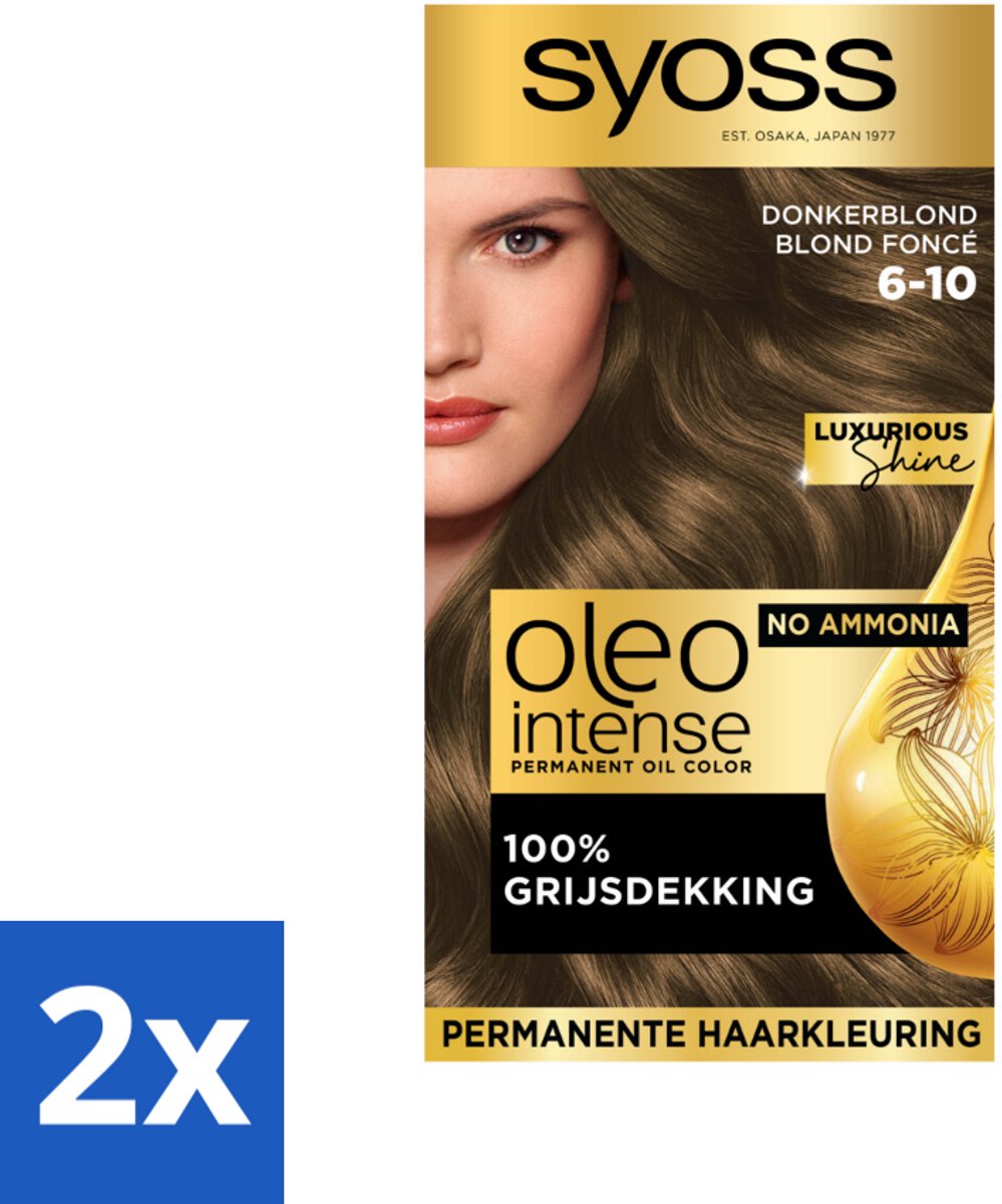 Syoss Oleo Intense - Haarverf - 6-10 - Donkerblond - 115ml x 2