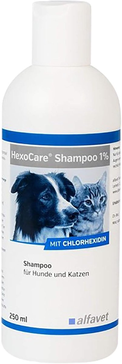 Hond en kat shampoo 250ml - Chlorhexidine 4% - Verzorging huid en vacht - Vermindert huidflora - ShopVlot