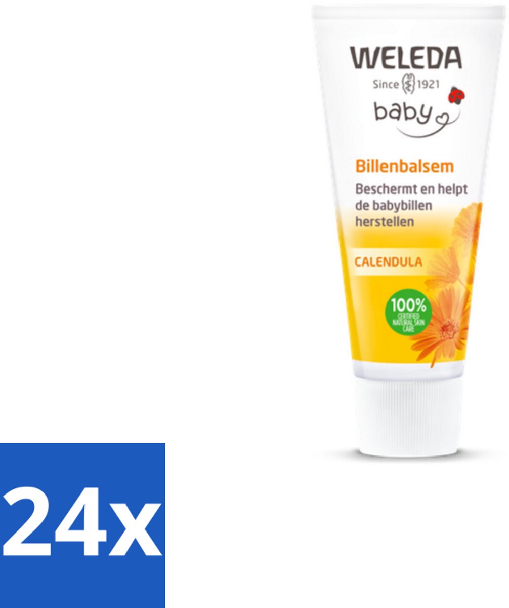 24 x WELEDA - Billenbalsem - Baby Calendula - 30 ml - Babybillen - Luieruitslag - Billenbalsem - Babyhuid - Natuurlijke Verzorging
