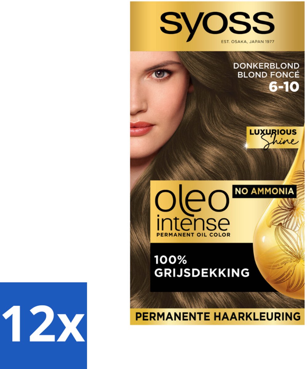 Syoss Oleo Intense - Haarverf - 6-10 - Donkerblond - 115ml x 12