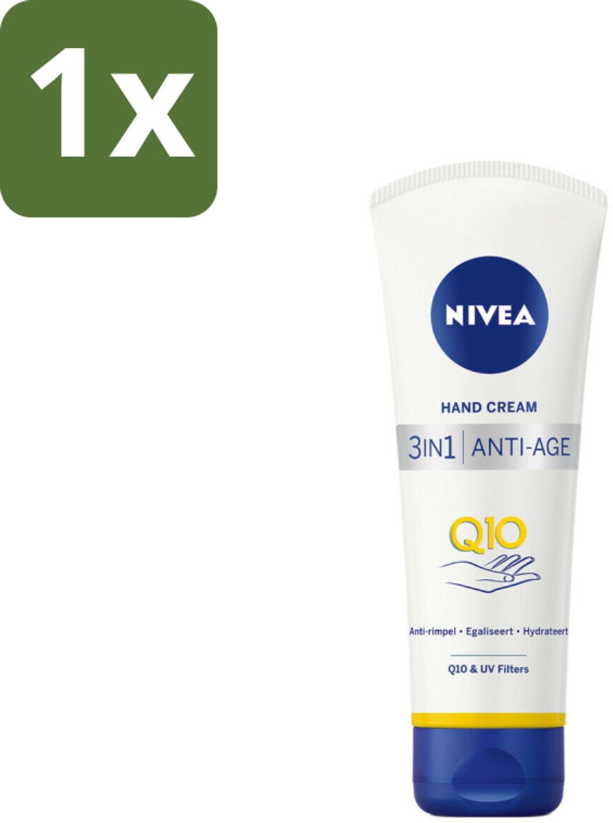 1 x NIVEA - Handcrème - 3-in-1 Q10 Anti-Veroudering - Anti-rimpel - Egaliseert - Hydrateert - 100 ml - Handcrème - Anti-aging - Rimpels - Pigmentvlekken - Q10