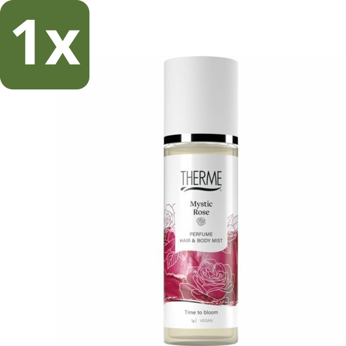 1 x Therme - Mystic Rose - Parfum Haar- & Lichaamsmist - Verfrissend - Verzorgend - 200ml - Roosparfum - Haarspray - Lichaamsmist - Verfrissend Parfum - Vrouwelijk Parfum