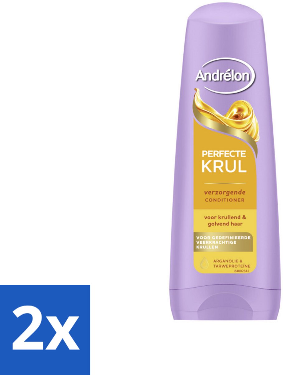 2 x Andrélon – Conditioner – Perfecte Krul – 200 ml - Krullen Verzorgen - Krullen Pluisvrij - Krullen Zacht - Krullen Flexibel - Krullen Veerkrachtig