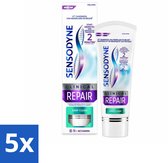 5 x Sensodyne - Tandpasta - Clinical Repair - Deep Clean - Grondige Reiniging - 75 ml - Voordeelverpakking - 5 stuks
