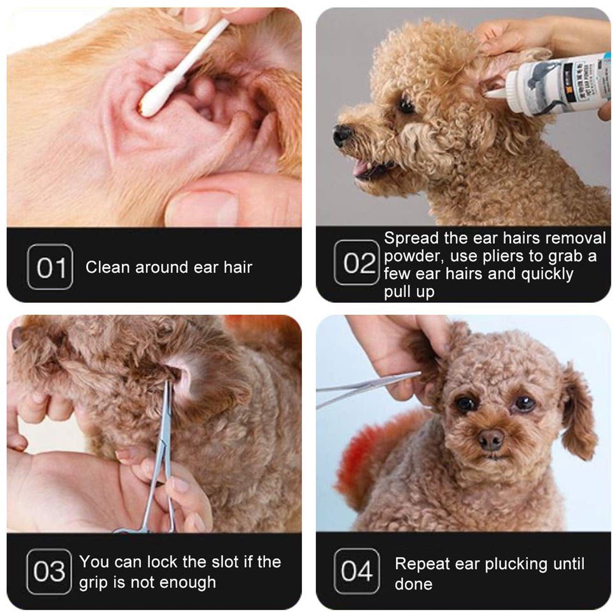 Hemostats pincet voor huisdieren - roestvrij staal - oorhaar trekker - eenvoudig in gebruik - ShopVlot