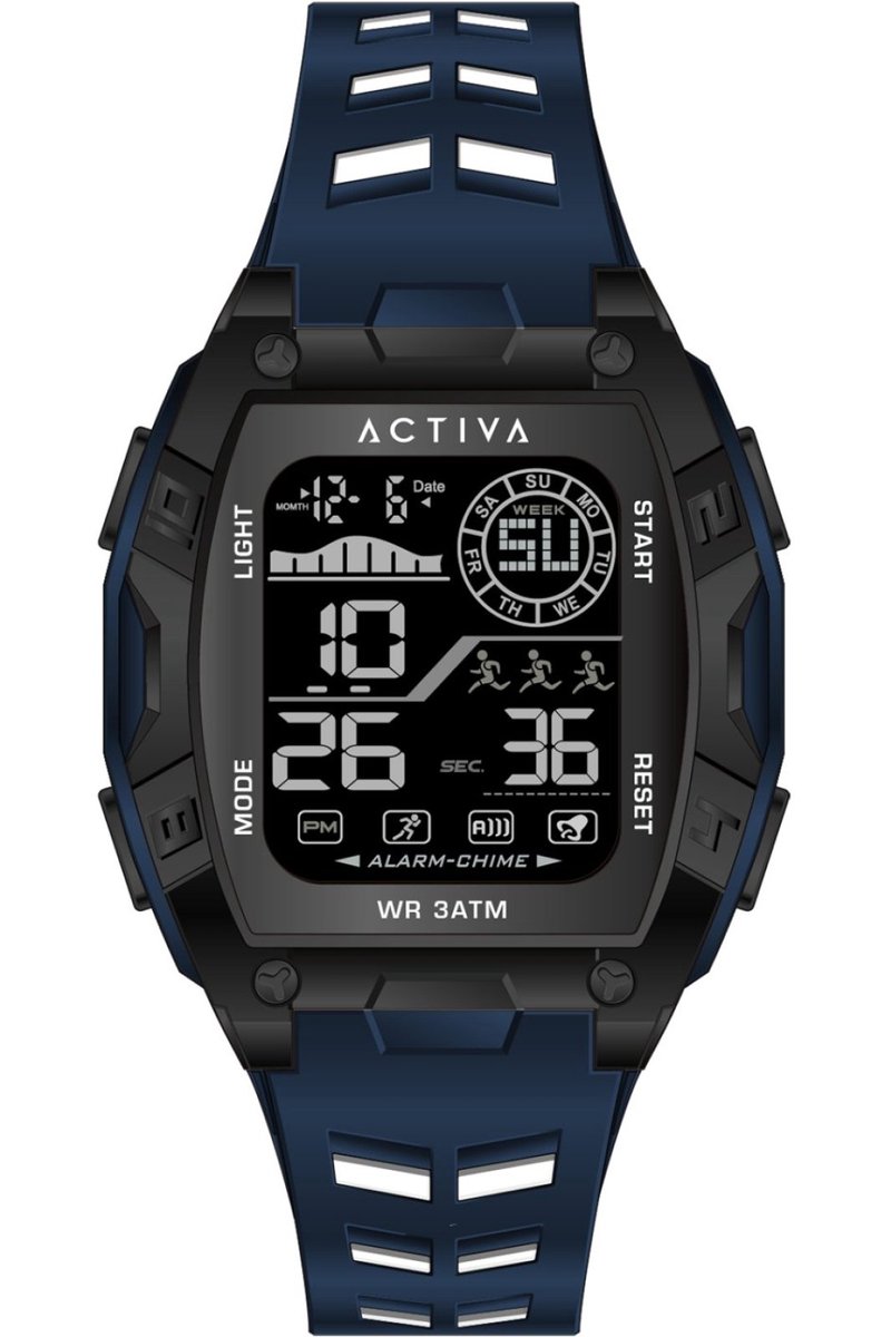 Activa Digital ACW8130-005 Heren Digitaal Horloge - 46 mm