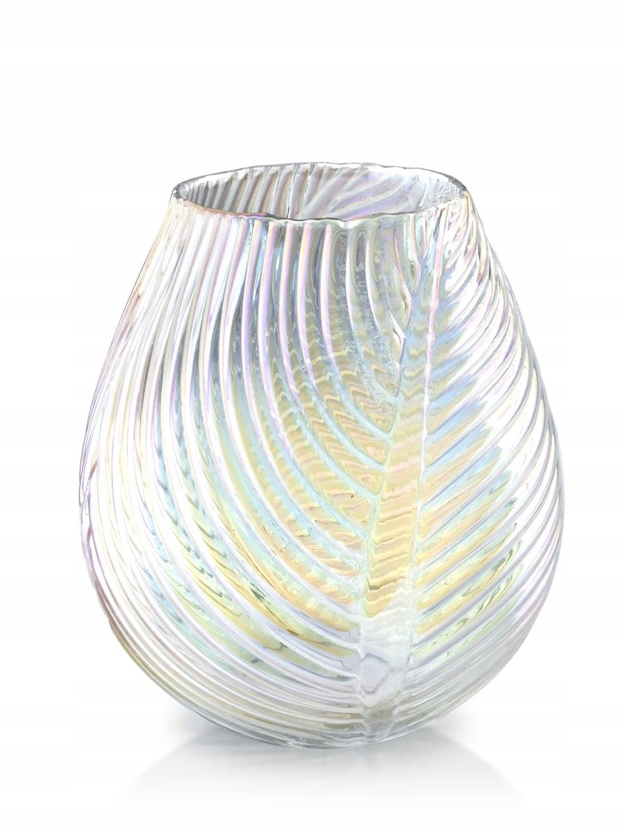 Serenité Glazen Vaas - Regenboog Kleur - 25 cm