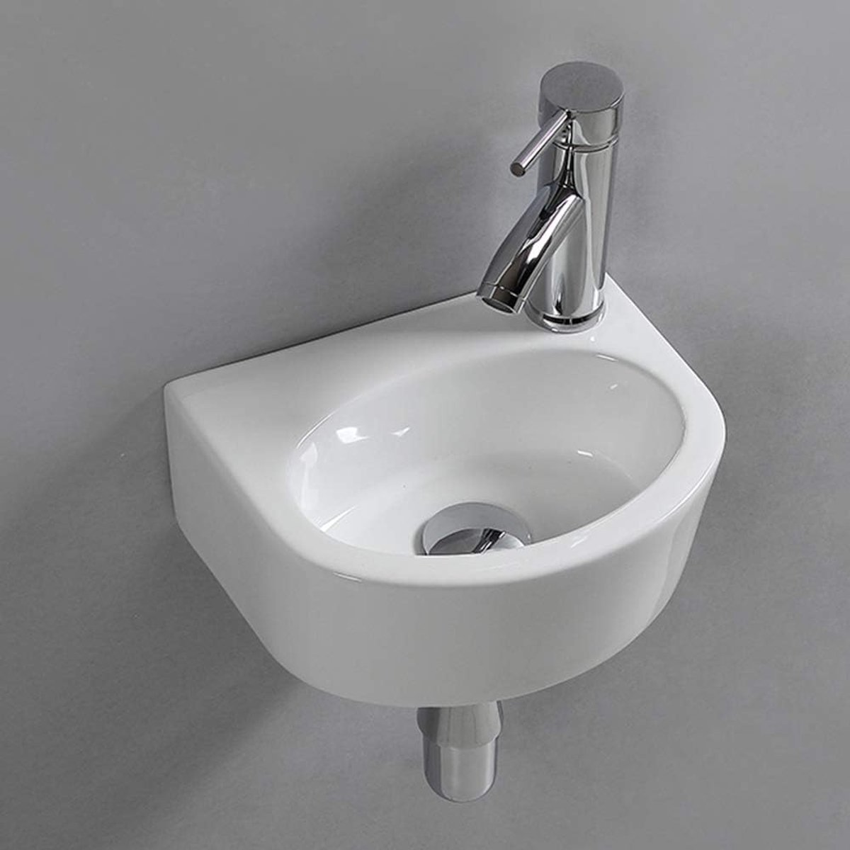 Basin basin basin oval wall hanging ceramic sink for small wardrobe bathroom right hand - ShopVlot