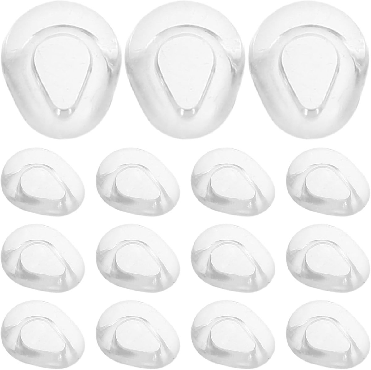 50 stuks siliconen brillenneuspads in druppelvorm, geschikt voor intensieve en outdooractiviteiten met veilige grip - ShopVlot