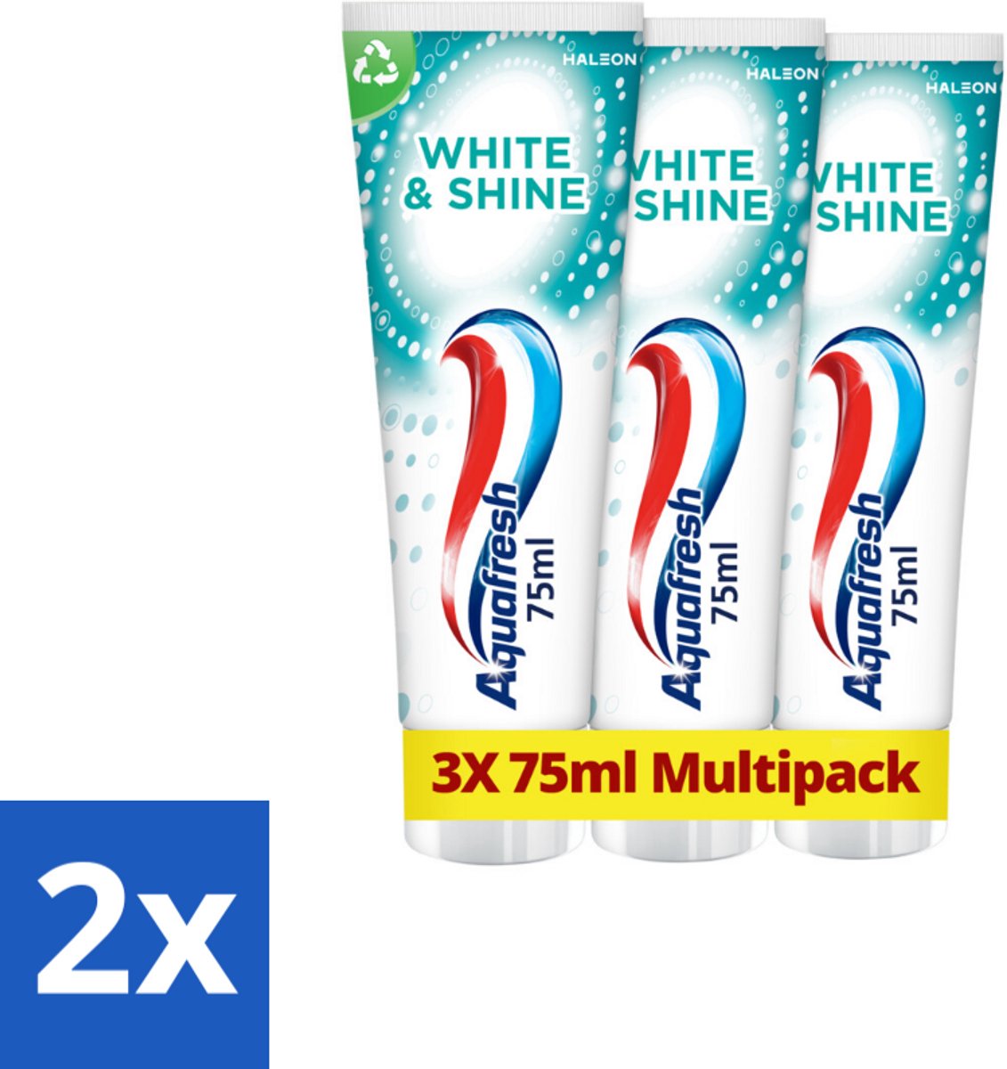 Aquafresh White & Shine Tandpasta - Voordeelverpakking - 3 tubes - Voordeelverpakking - 2 stuks