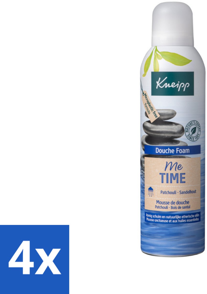 Kneipp - Douche schuim - Me‑Time - Patchouli & Sandelhout - 200 ml - Voordeelverpakking - 4 stuks