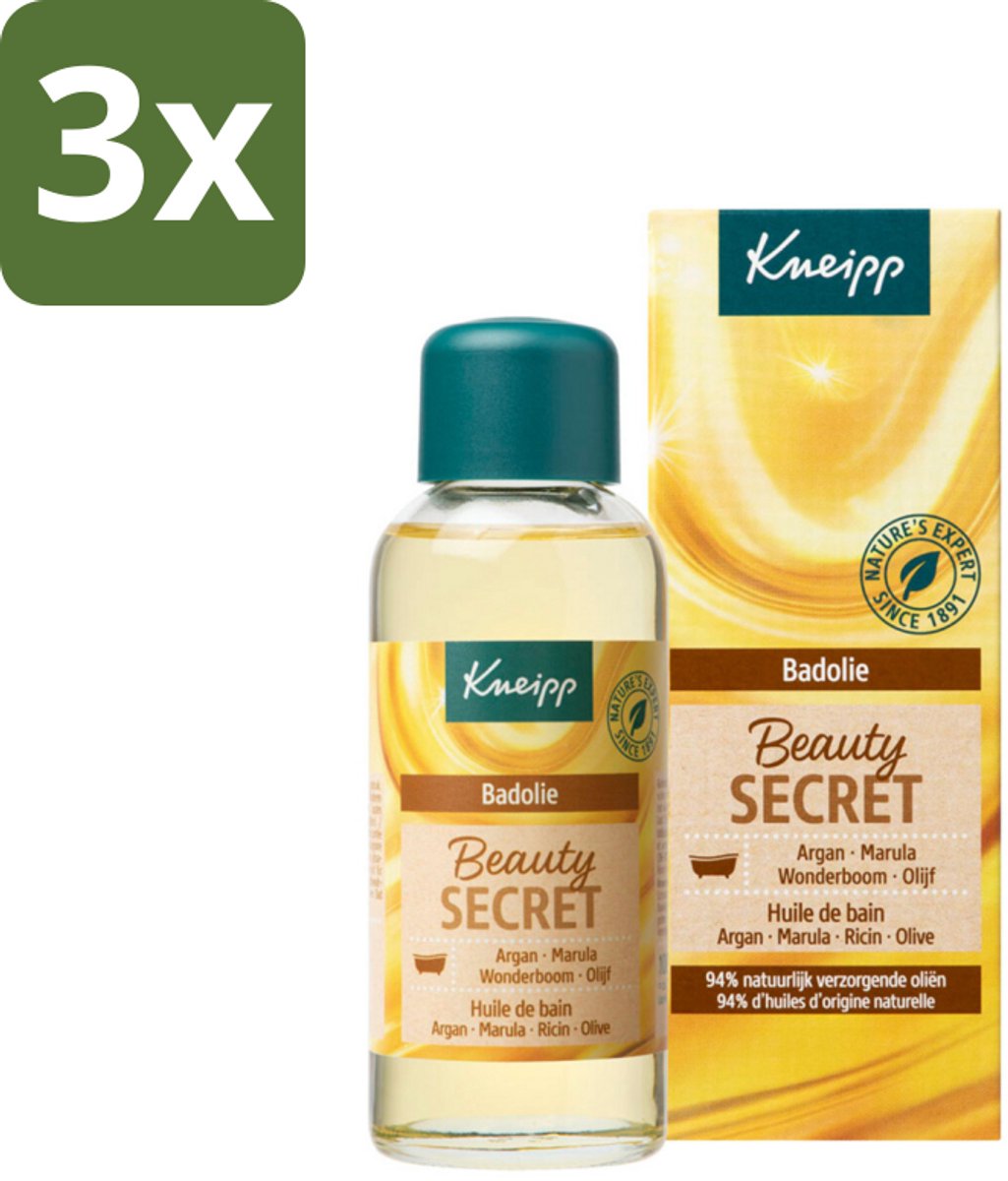 Kneipp - Badolie - Beauty Secret - Voor alle huidtypen - 100 ml - Bulkverpakking - 3 stuks