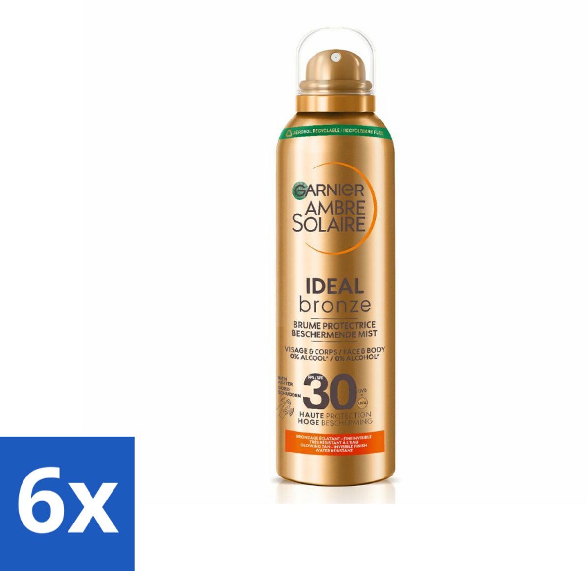 Garnier - Ambre Solaire - Beschermende Mist - Ideal Bronze - SPF 30 - 150 ml - Voordeelverpakking - 6 stuks