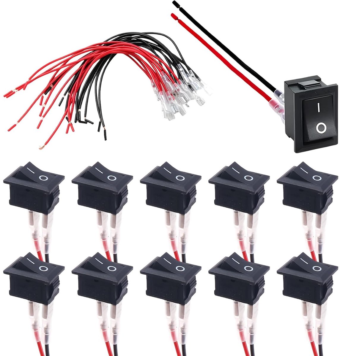 KCD1-101 Schakelaar 2-polig - Mini toggle switch - Betrouwbare schakeling - Geschikt voor voertuigen - ShopVlot