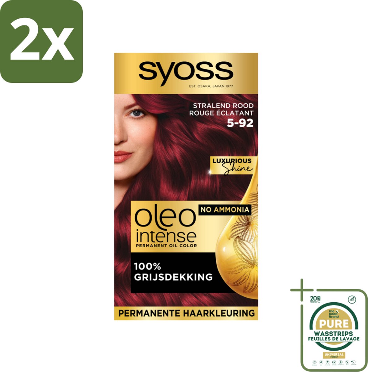 Syoss Oleo Intense - Haarverf - 5-92 - Stralend Rood - 115ml x 2