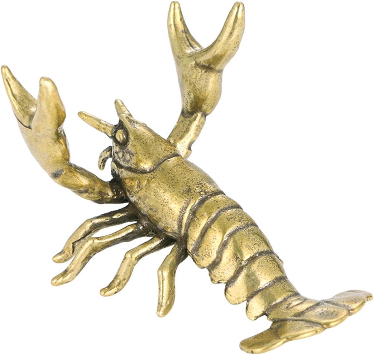 Brass Lobsters Figurine Retro Crayfish Satute Pen Holders Home Decoration Decorative Animal Ornament for Office - ShopVlot