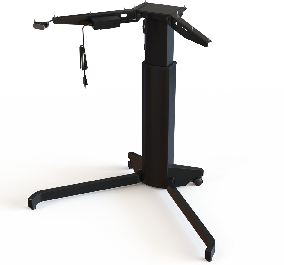 Worktrainer Conset 501-19 Elektrisch Zit-Sta Bureau 66-118 cm - Zwart