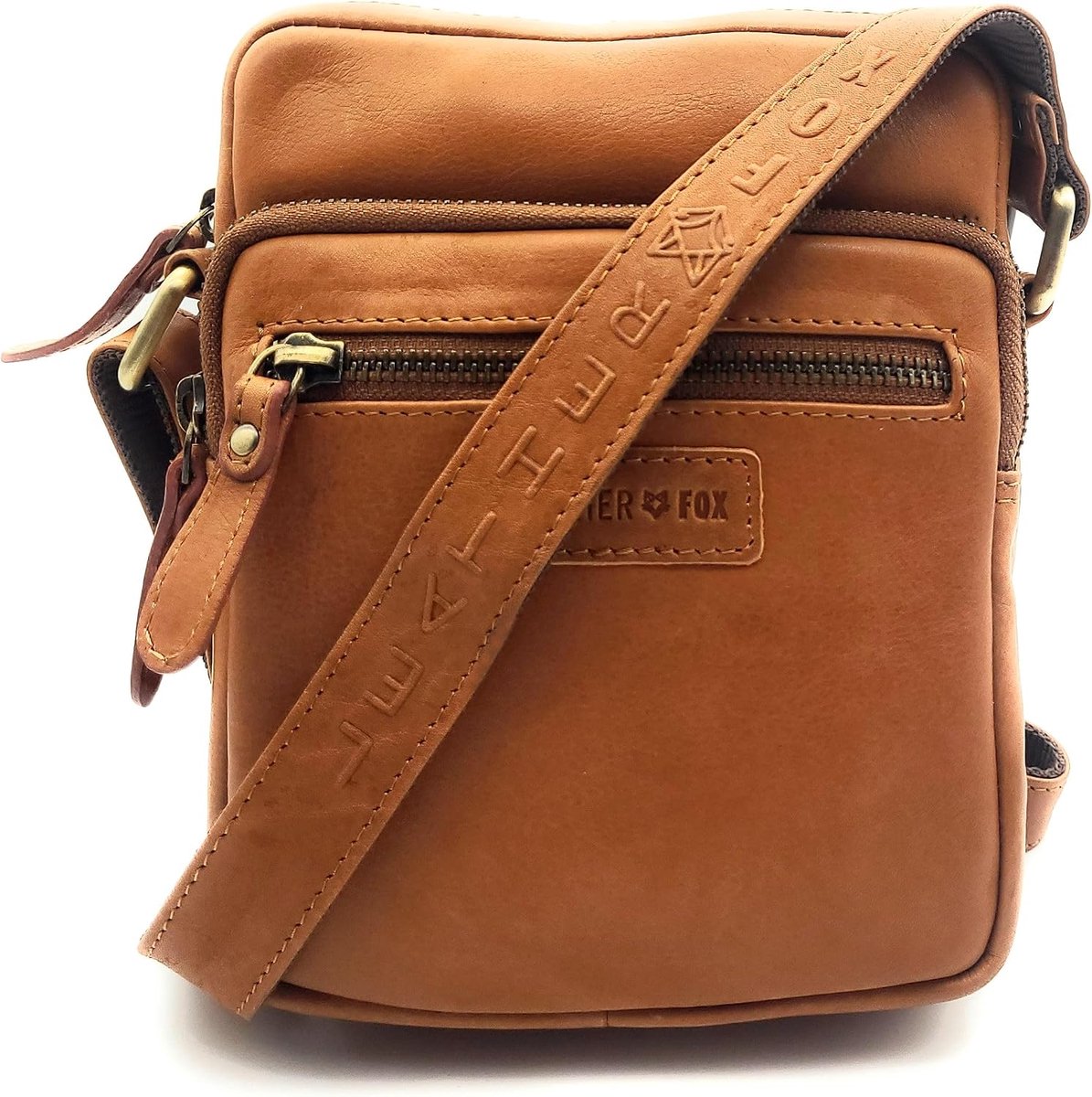 Echt lederen heren schoudertas crossbag handtas - ShopVlot