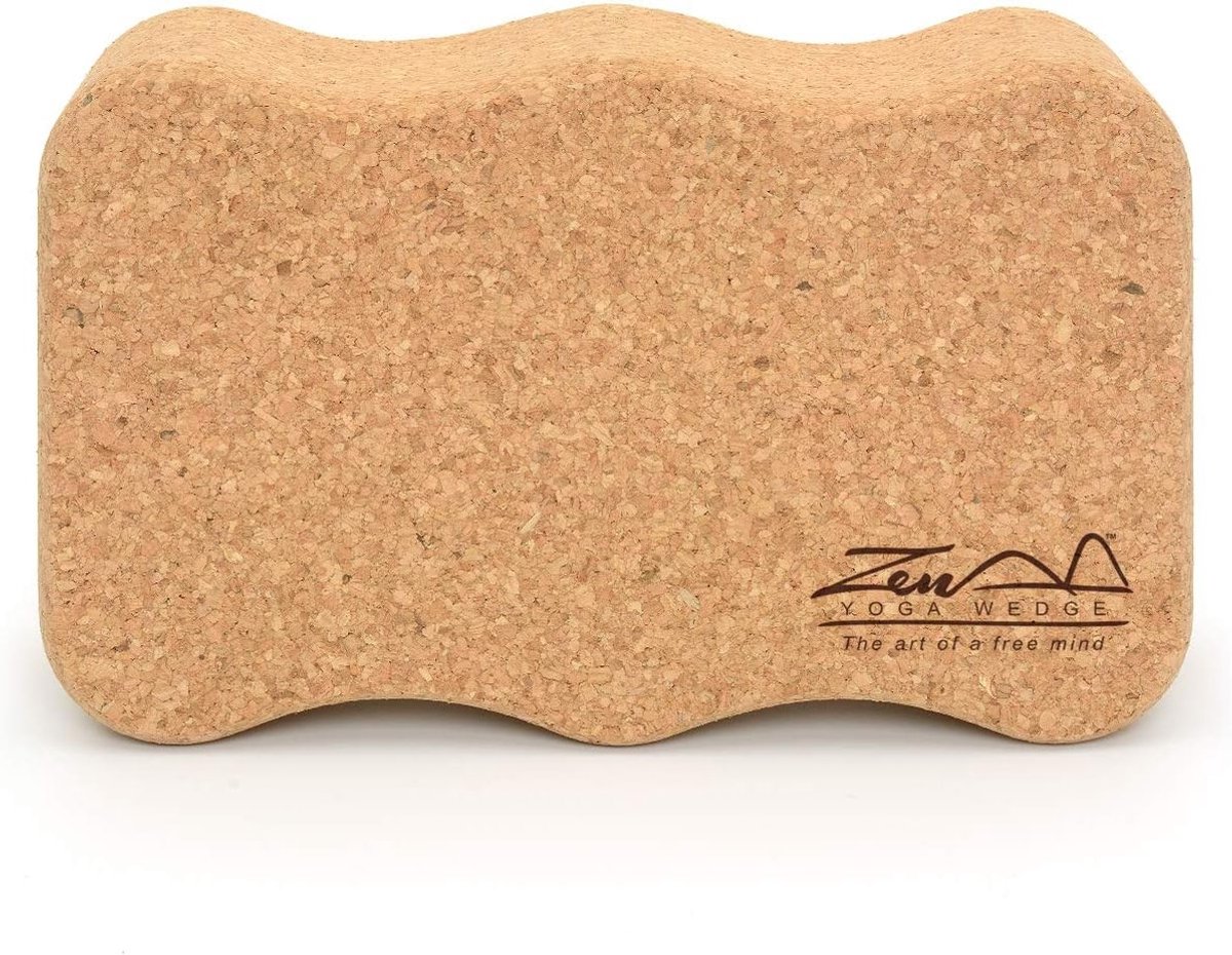 Yoga Blok - Kurk - 23 x 15 x 7,5 cm - Antislip en Ondersteuning - Voor Beginners en Professionals