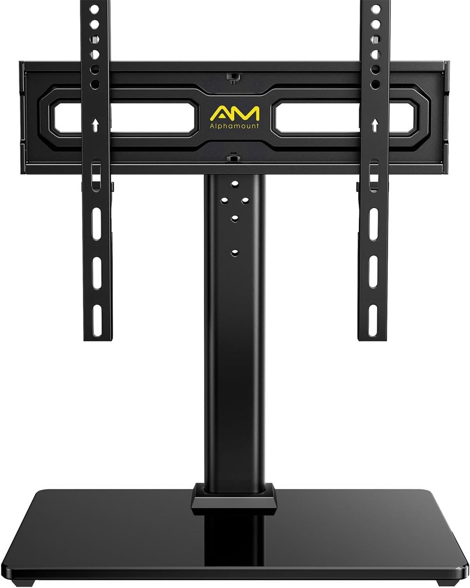 Draaibare TV-Standaard - Zwart - Voor 32-60 inch TV - Hoogte Verstelbare TV-Houder met Kabelbeheer - Geschikt voor LCD, OLED, LED TV's