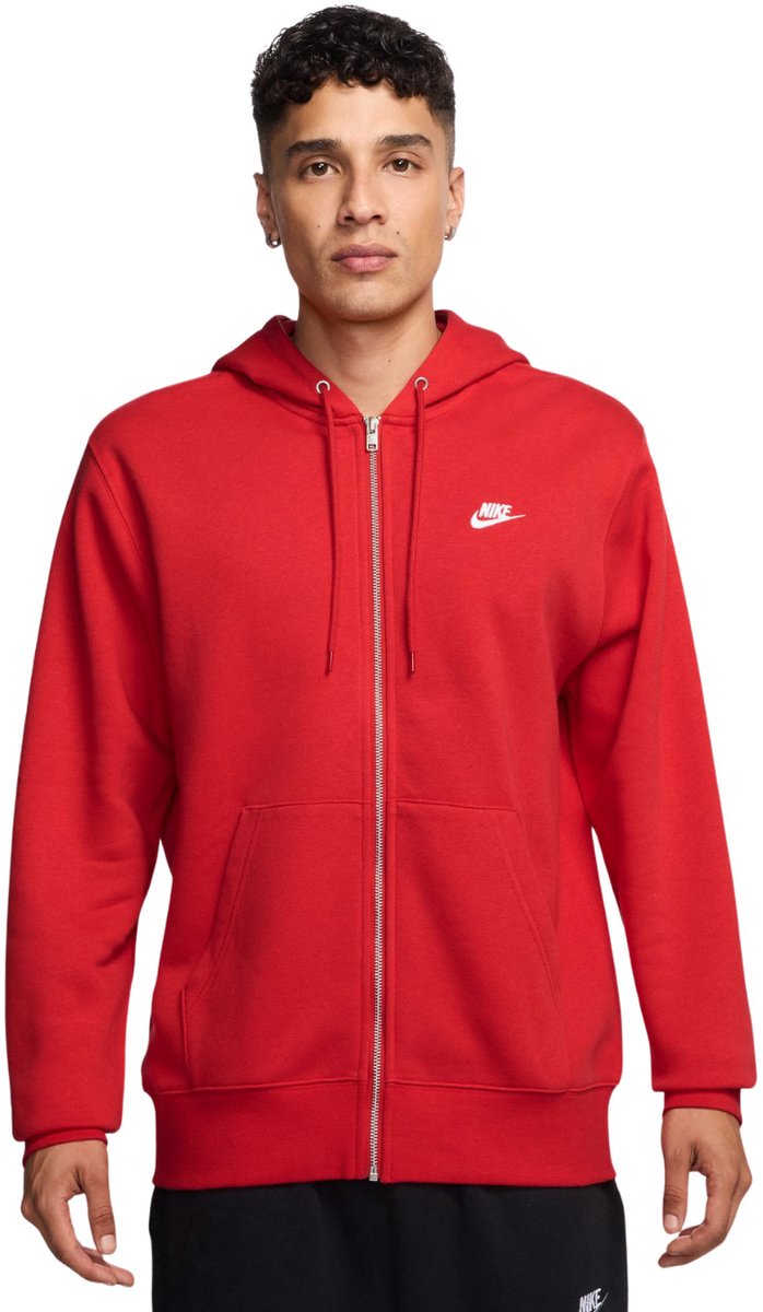 Nike Club BB FZ Hoodie Heren Rood - Maat L