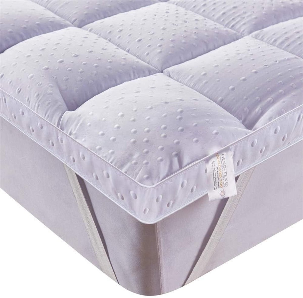 Waterbedden - Microvezel Matrastopper - Wit - 135 x 190 cm - Antislip en Extra Zacht - Voor Divanbedden