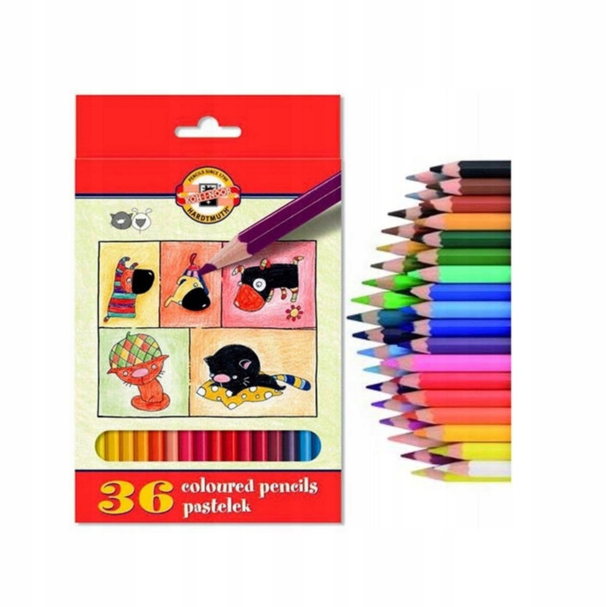 Koh-I-Noor Houten Kleurpotloden Set - 36 Levendige Kleuren